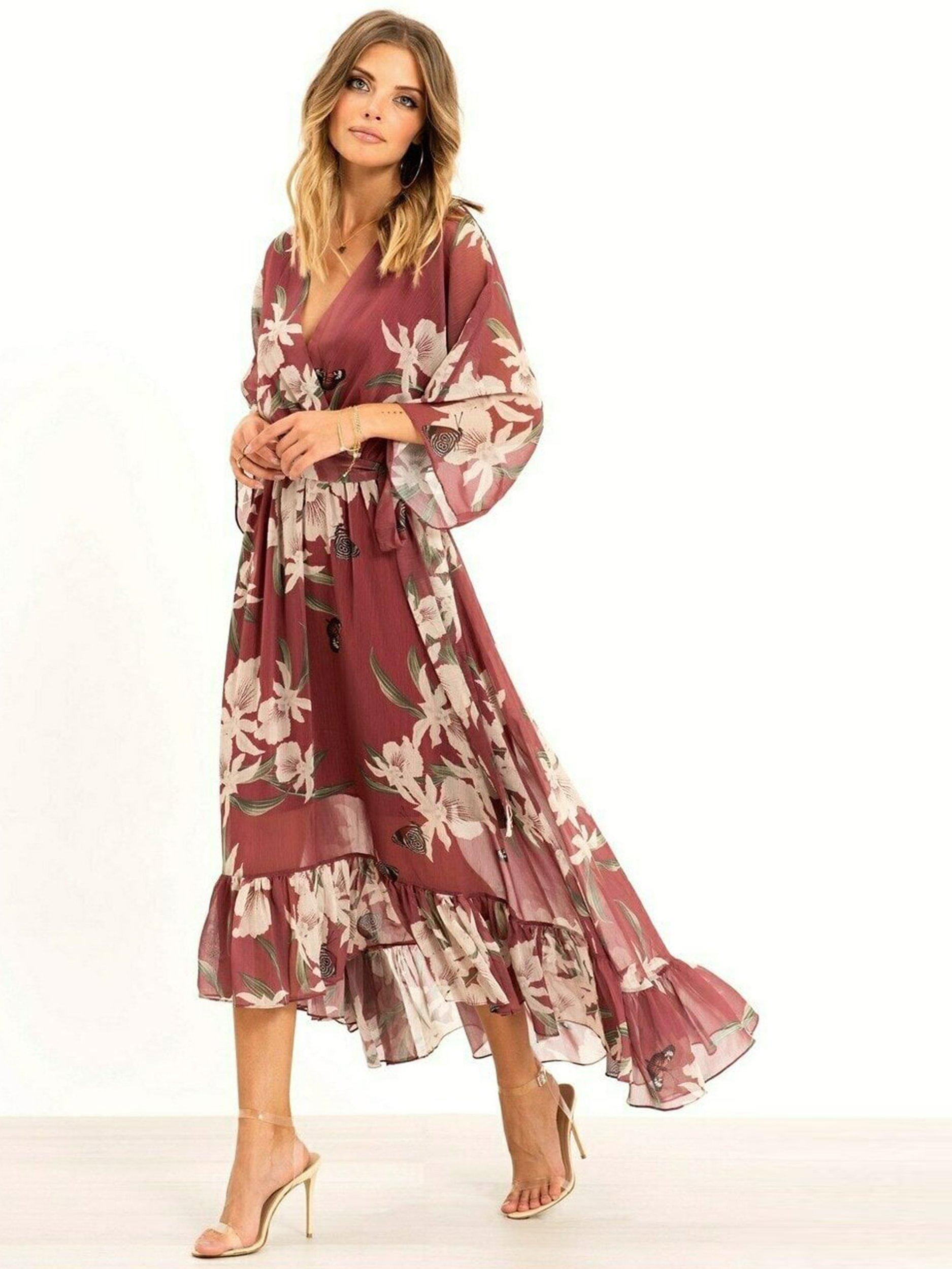 Kimberly Benn | Elegant Kimono Midi Dress