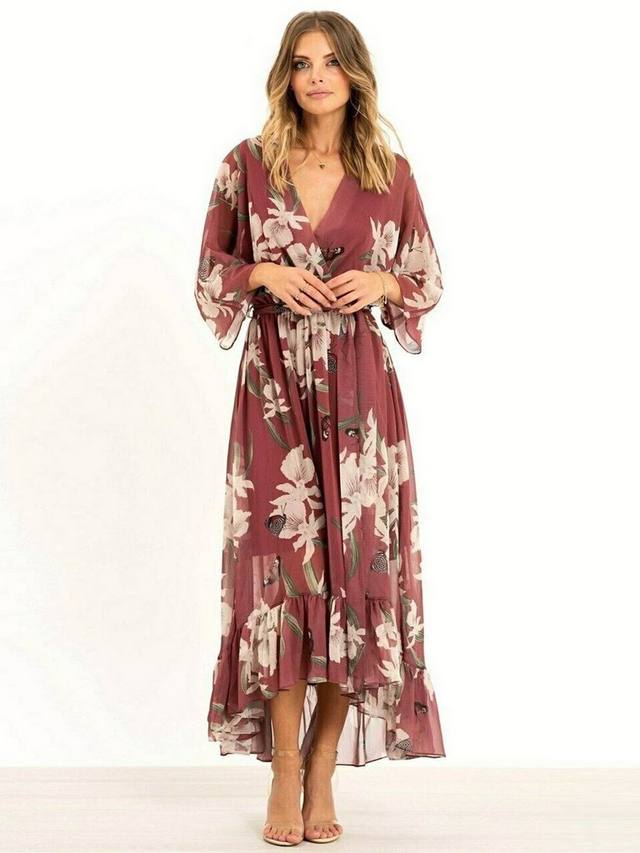 Kimberly Benn | Elegant Kimono Midi Dress