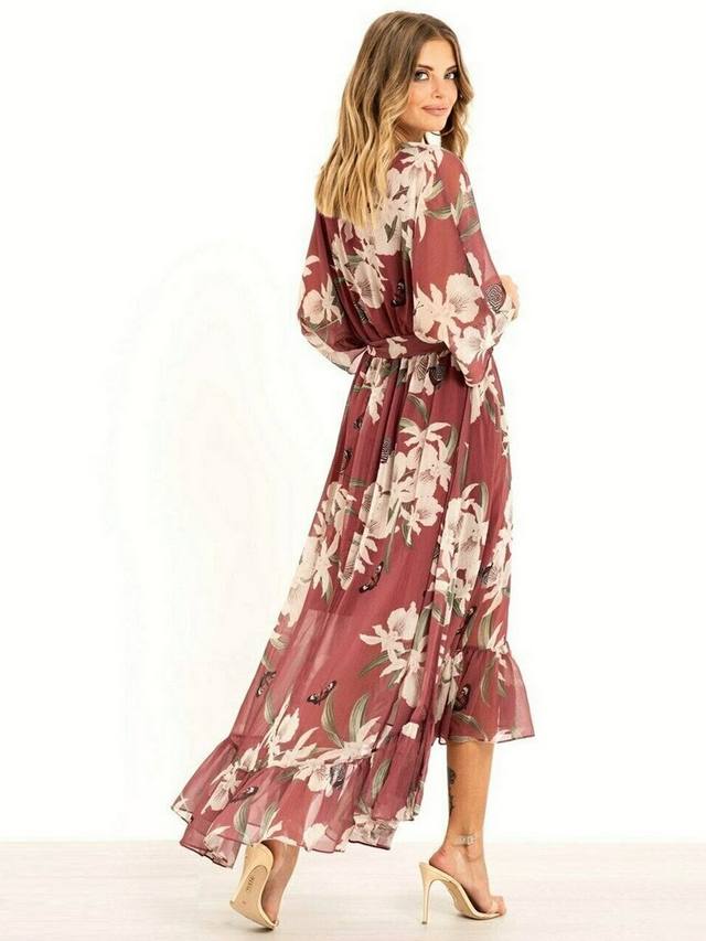 Kimberly Benn | Elegant Kimono Midi Dress