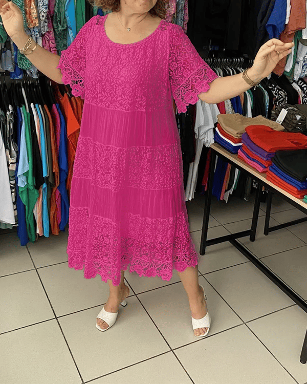 Kimberly Benn | Lace Panel Midi Dress