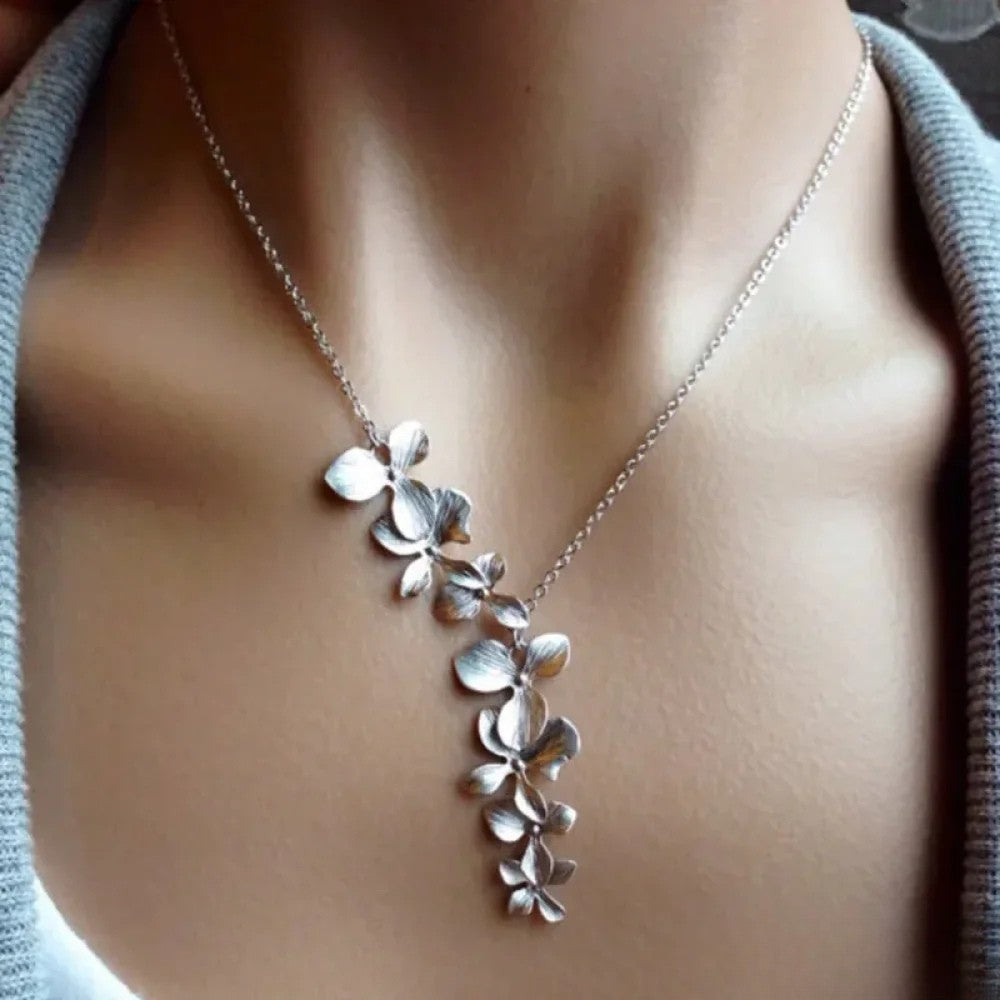 Kimberly Benn | Antique Silver Floral Necklace