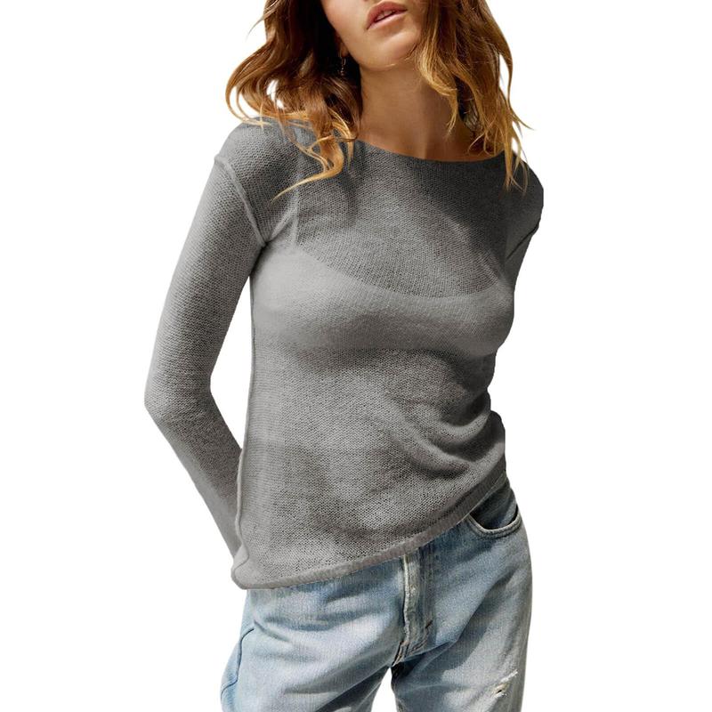 Kimberly Benn | Lightweight Summer See Through Long Sleeve Top