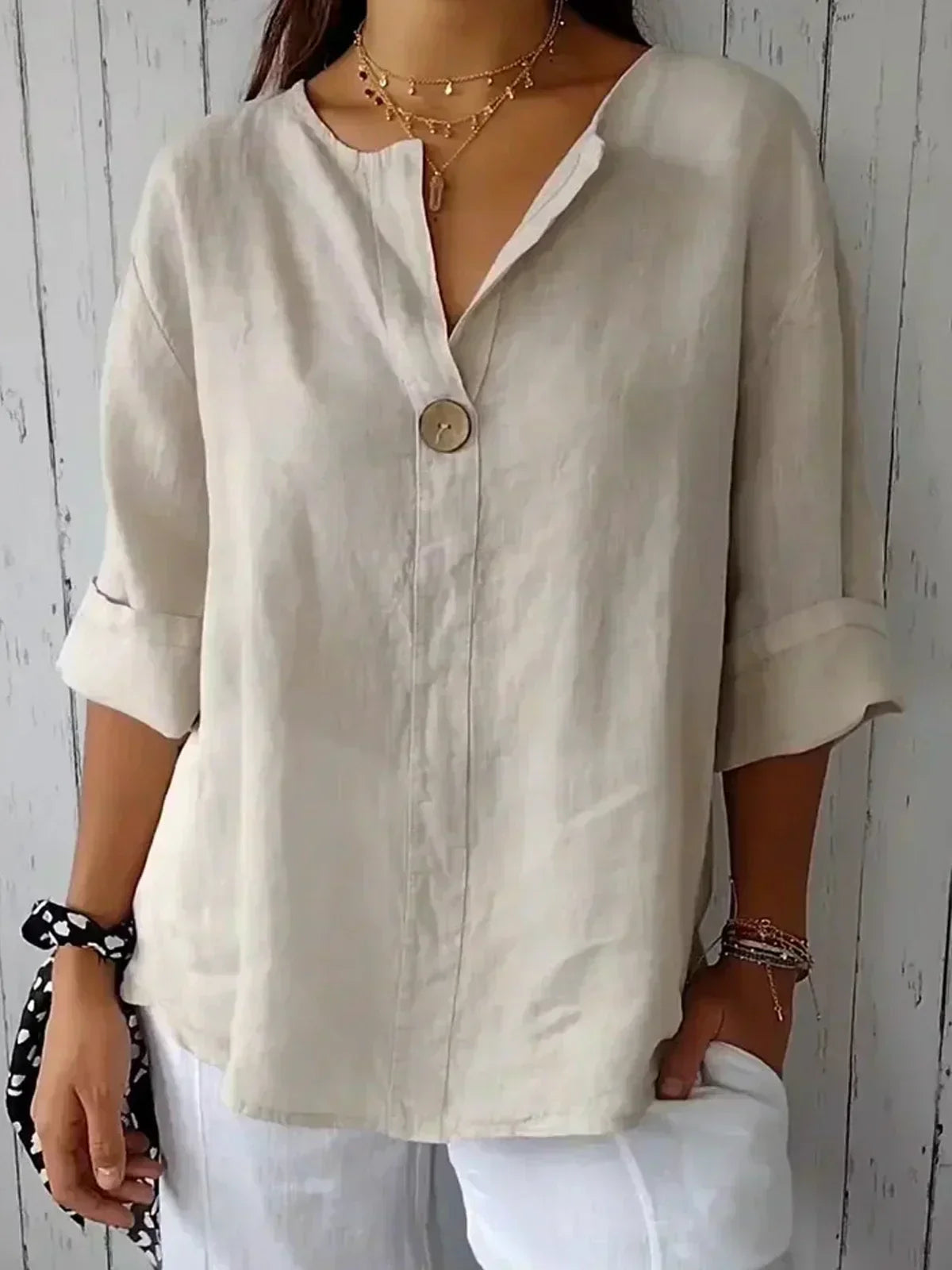 Kimberly Benn | Casual V-Neck Blouse