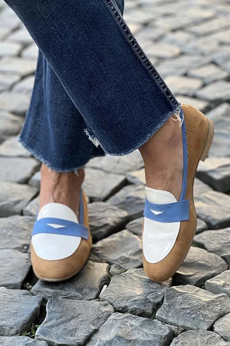Kimberly Benn | Color-Block Loafers Heel