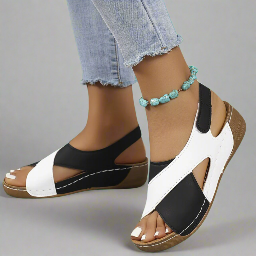 Kimberly Benn | Colorblock Slingback Sandals