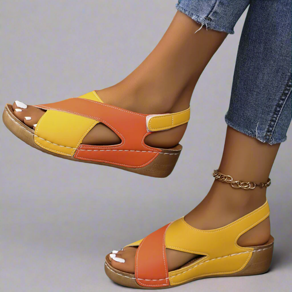 Kimberly Benn | Colorblock Slingback Sandals