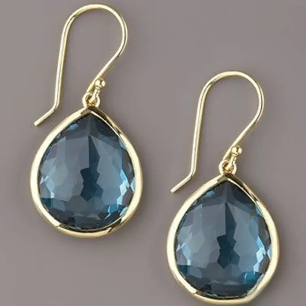 Kimberly Benn | Retro Blue Drop Earrings
