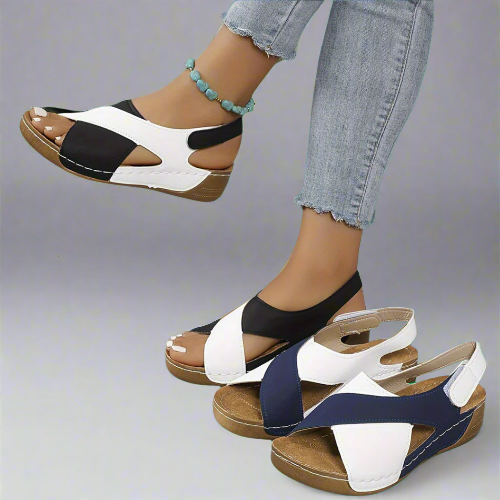 Kimberly Benn | Colorblock Slingback Sandals