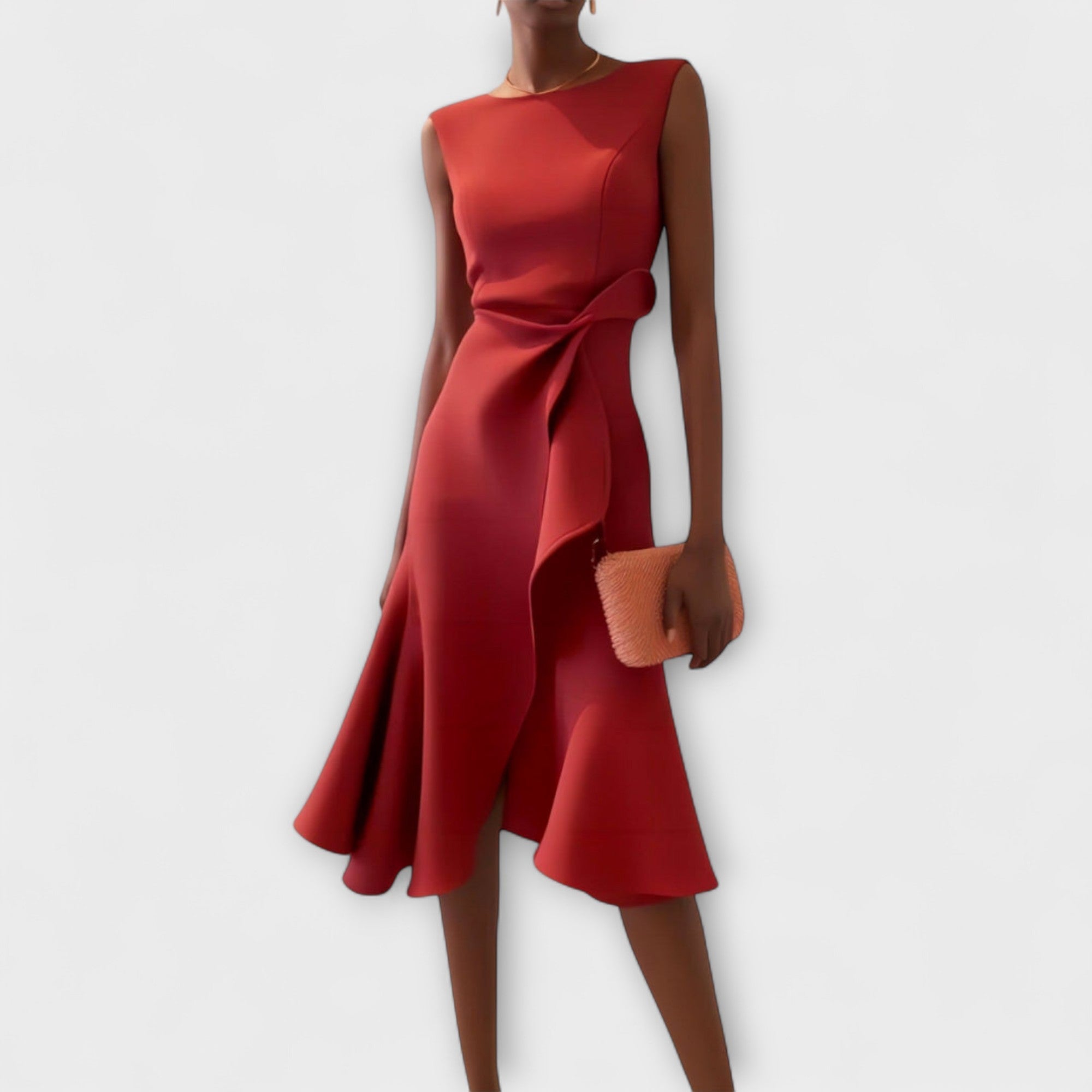 Kimberly Benn | Asymmetrical Draped Midi Dress