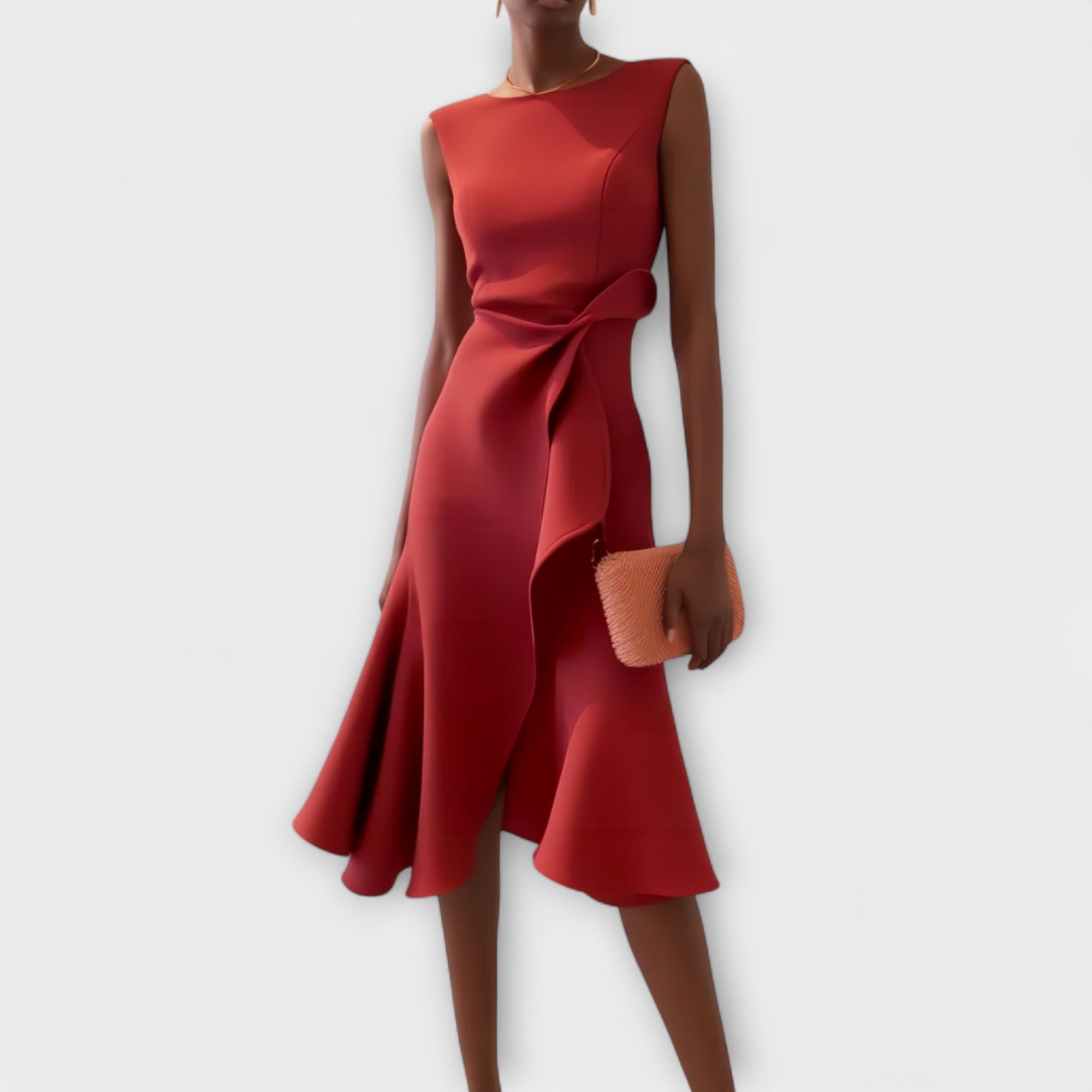 Kimberly Benn | Elegant Wrap-Style Sleeveless Dress