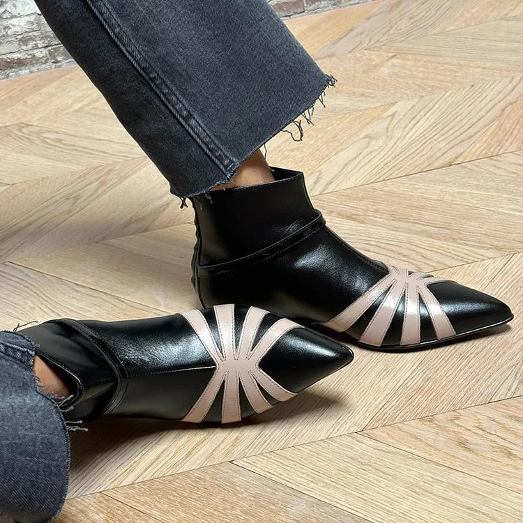 Kimberly Benn | Pointed Geometric Ankle Boot