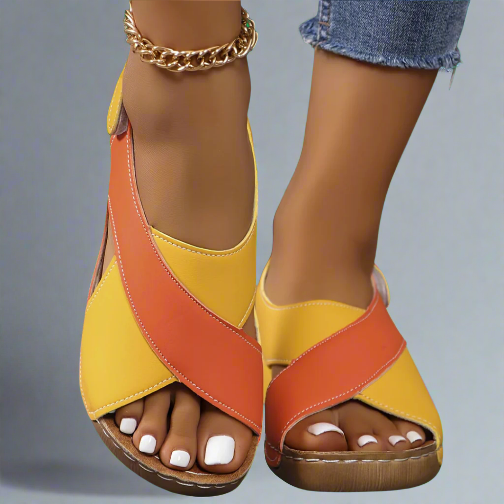 Kimberly Benn | Colorblock Slingback Sandals