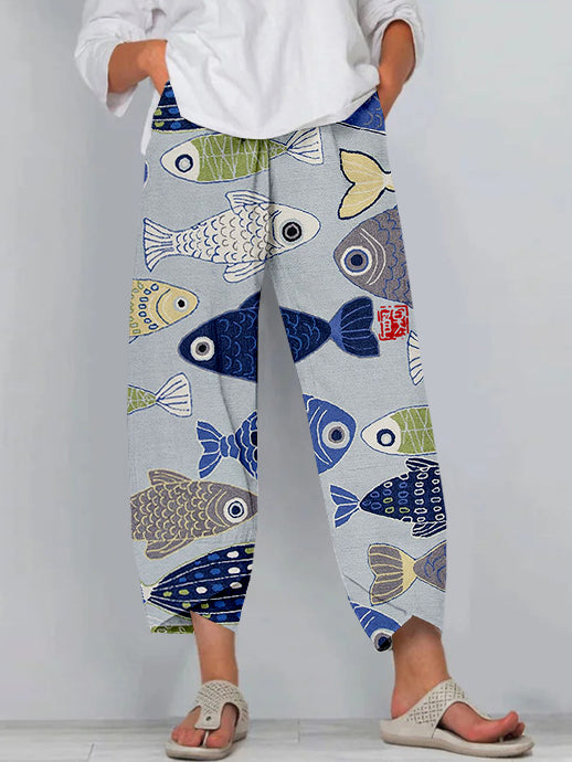 Kimberly Benn | Colorful Fish Print Pants