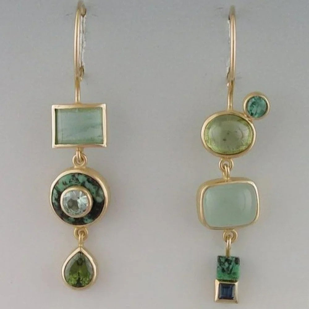 Kimberly Benn | Retro Green Drop Earrings