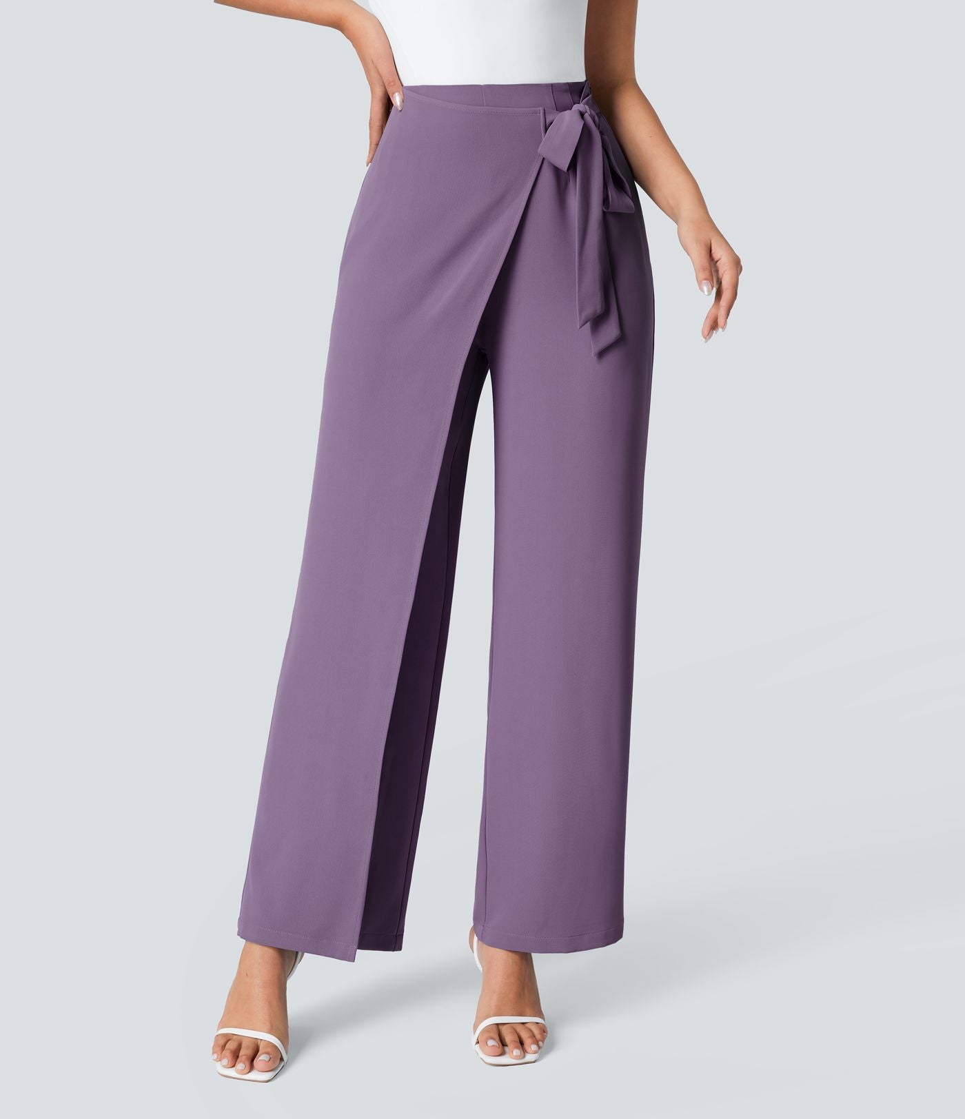 Kimberly Benn | High-Waisted Pants With Elegant Wrap Design