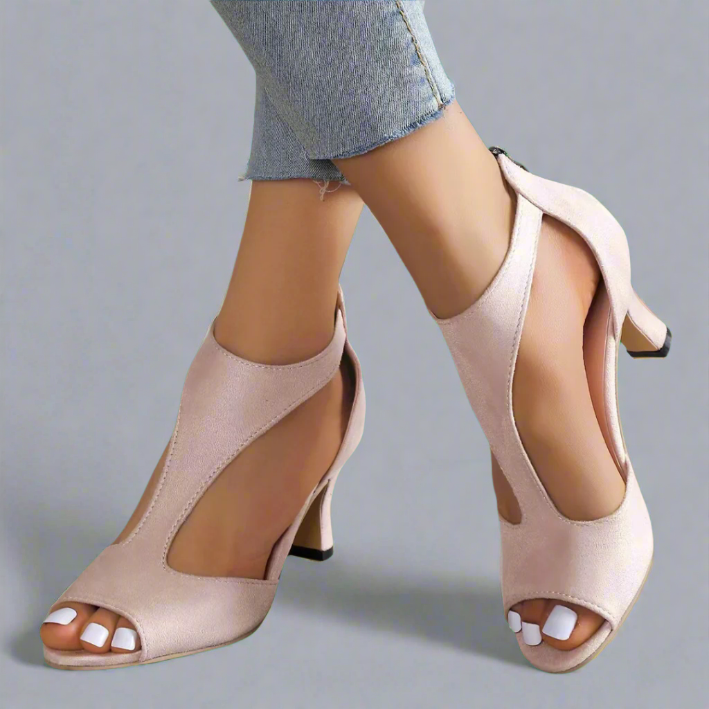 Kimberly Benn | Cutout Peep Toe Heels