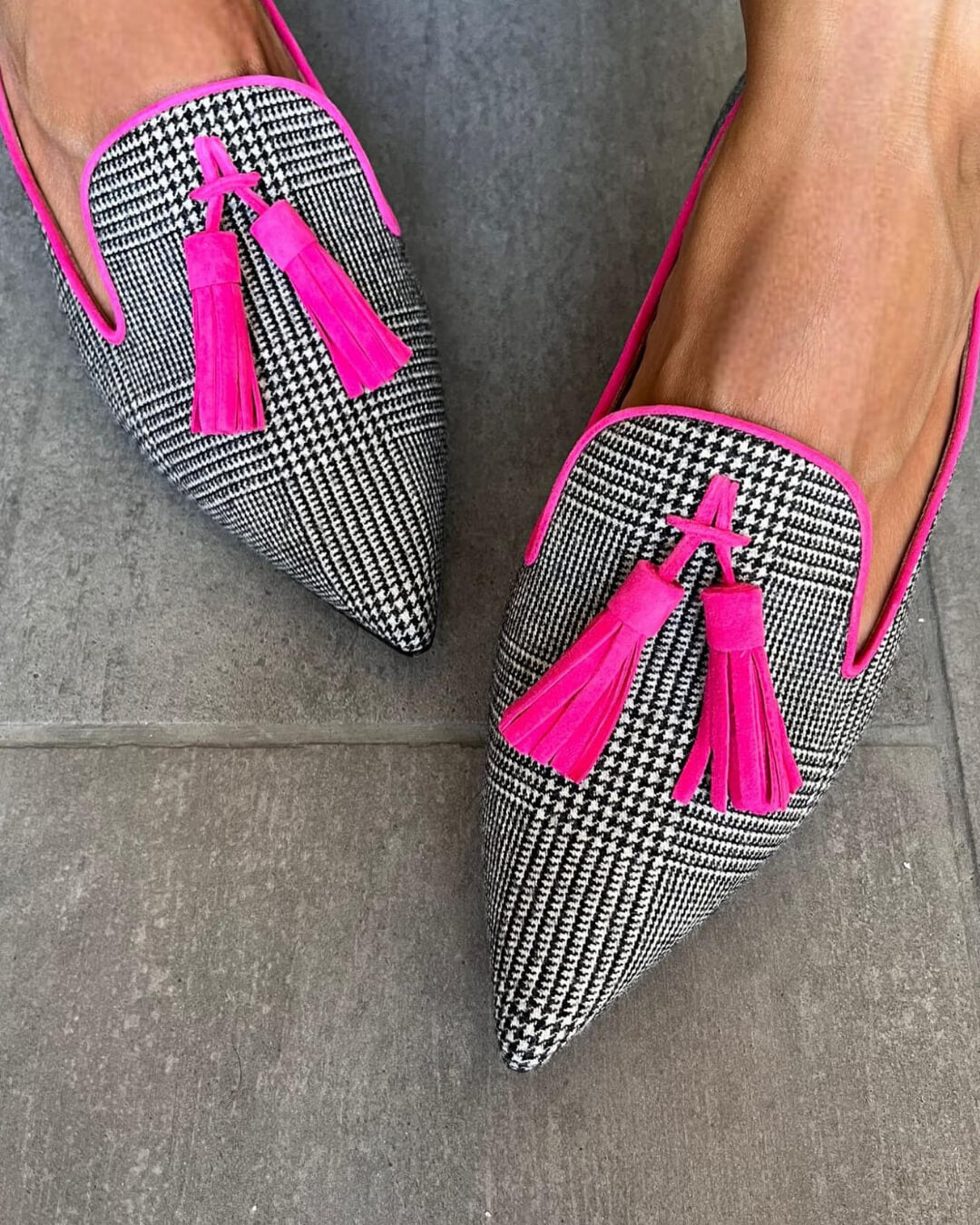Kimberly Benn | Pointed Loafer With Fluorescent Fringes