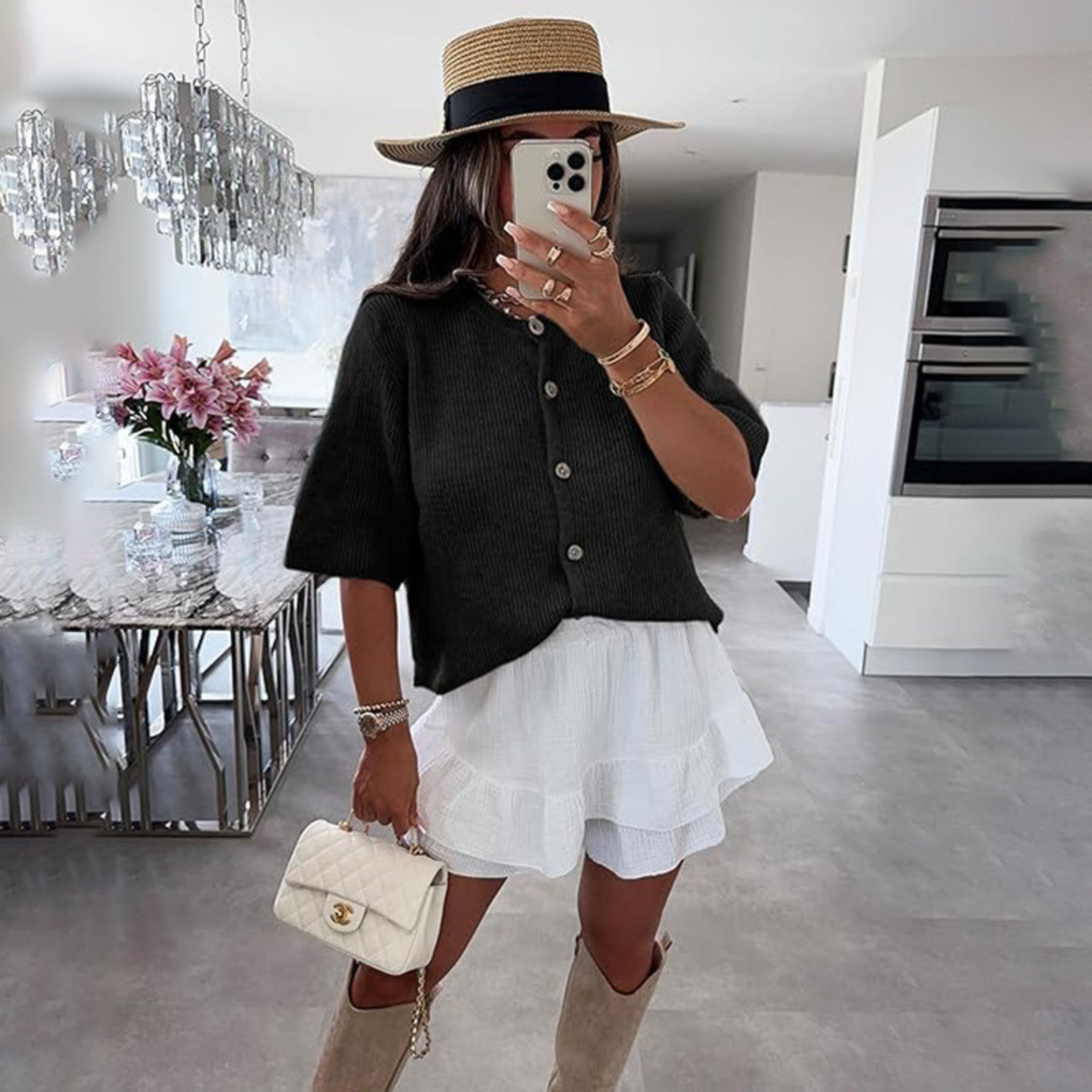 Kimberly Benn | Lightweight Short Sleeve Button Down Cardigan