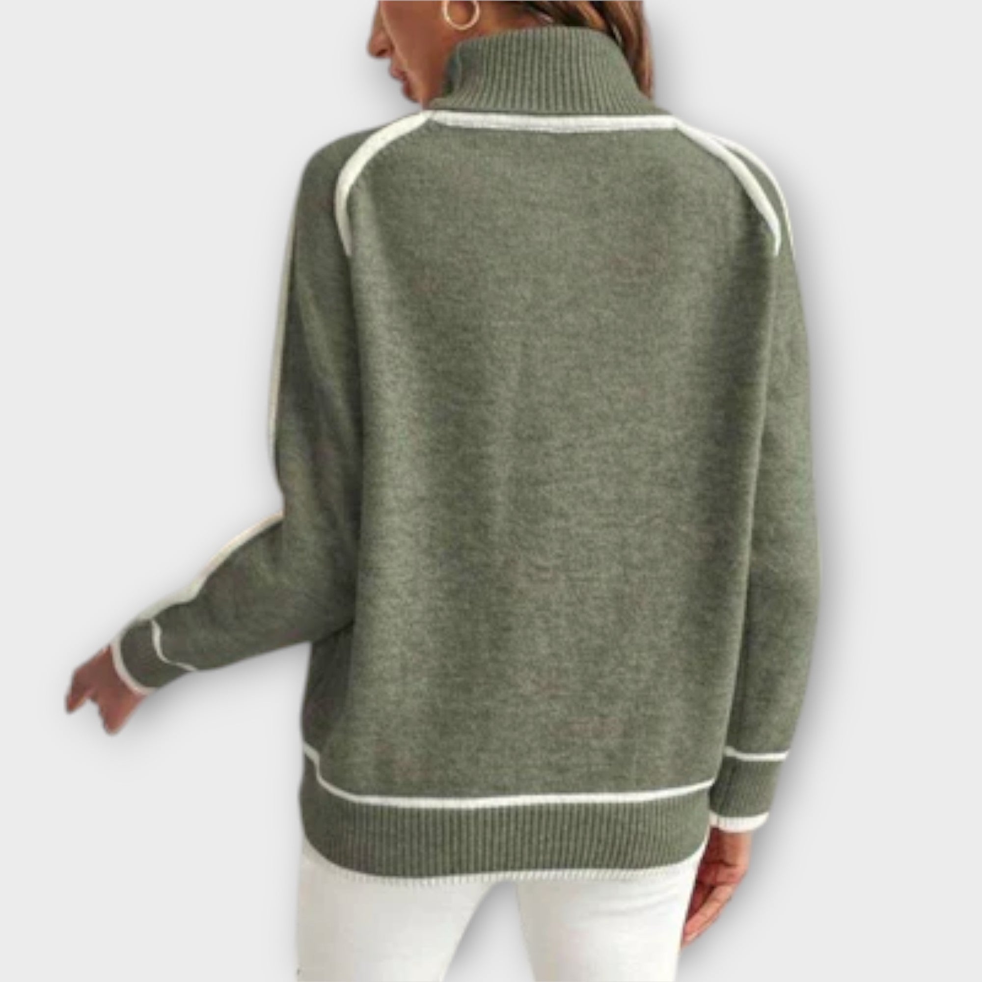 Kimberly Benn | Luxurious Olive Green Knit Sweater