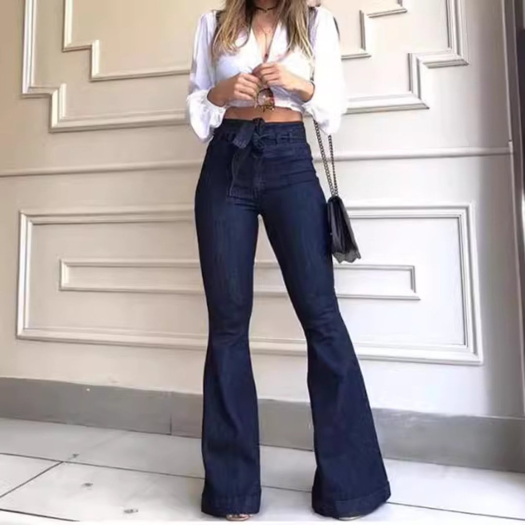 Kimberly Benn | Vintage Wide Leg Lace-Up Flared Pants