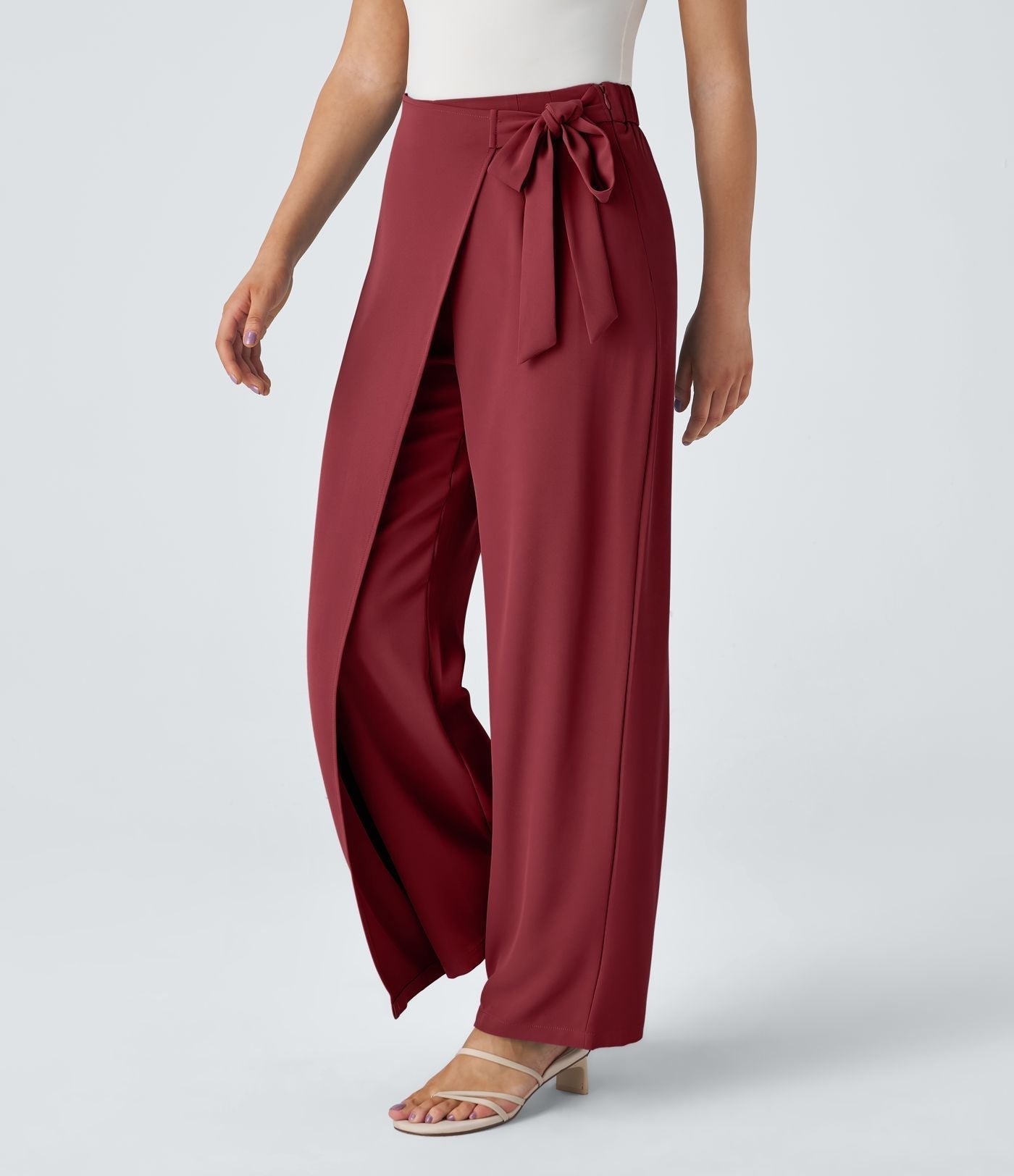 Kimberly Benn | High-Waisted Pants With Elegant Wrap Design