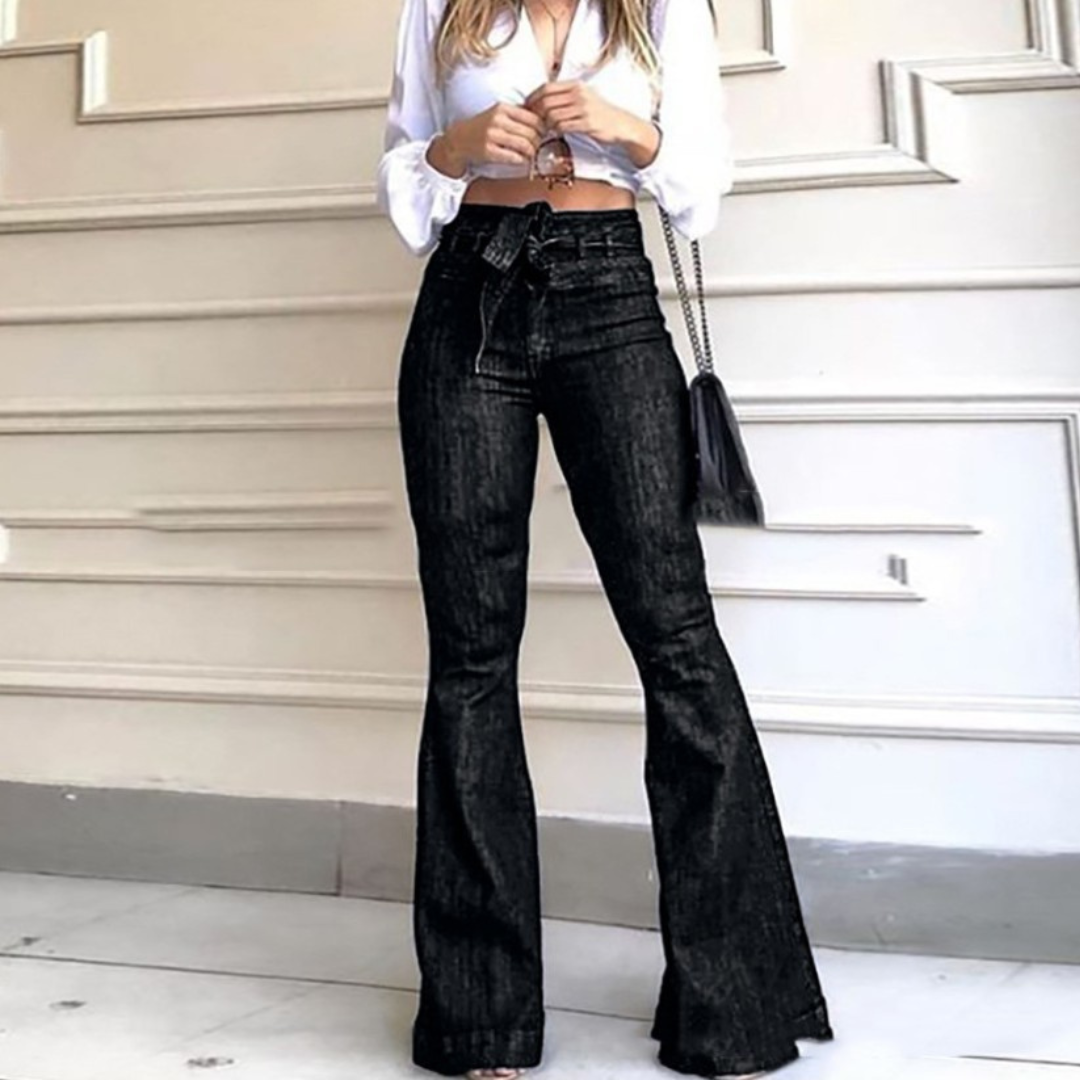 Kimberly Benn | Vintage Wide Leg Lace-Up Flared Pants