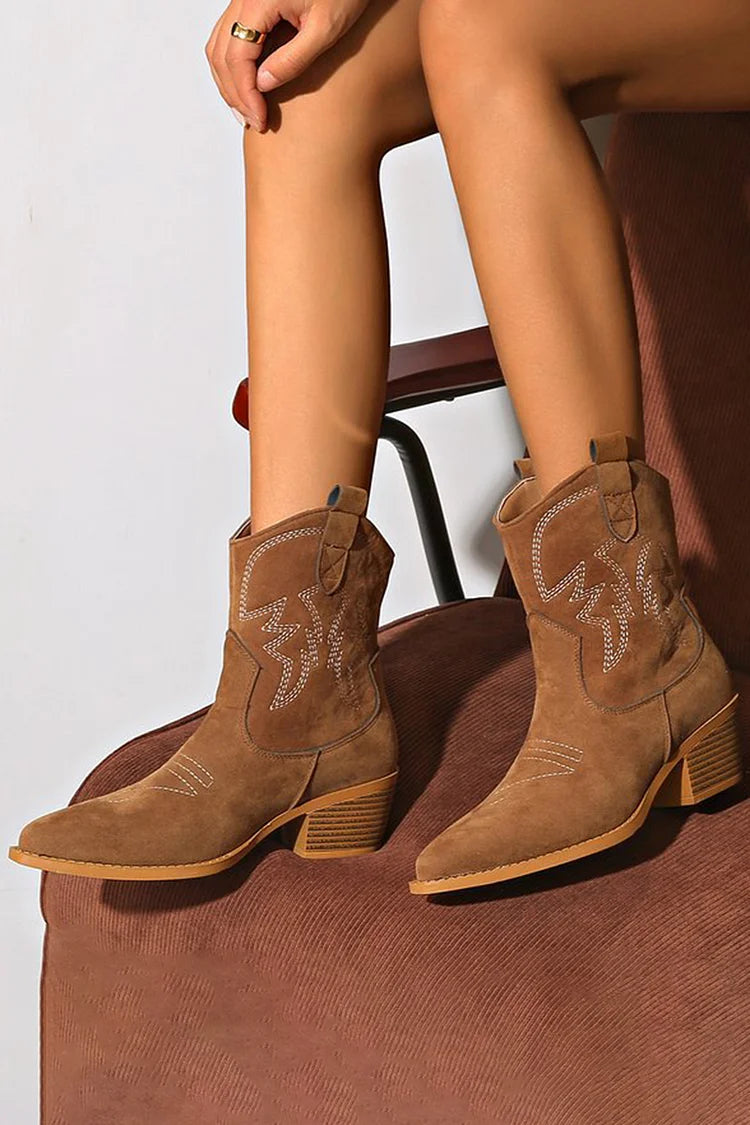 Kimberly Benn | Pointed Western Ankle Boot