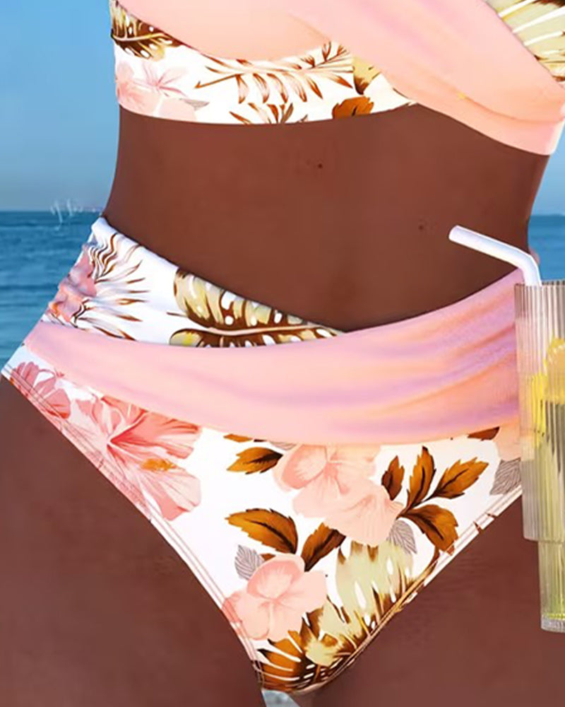 Kimberly Benn | Floral Contrast Cut-Out Bikini