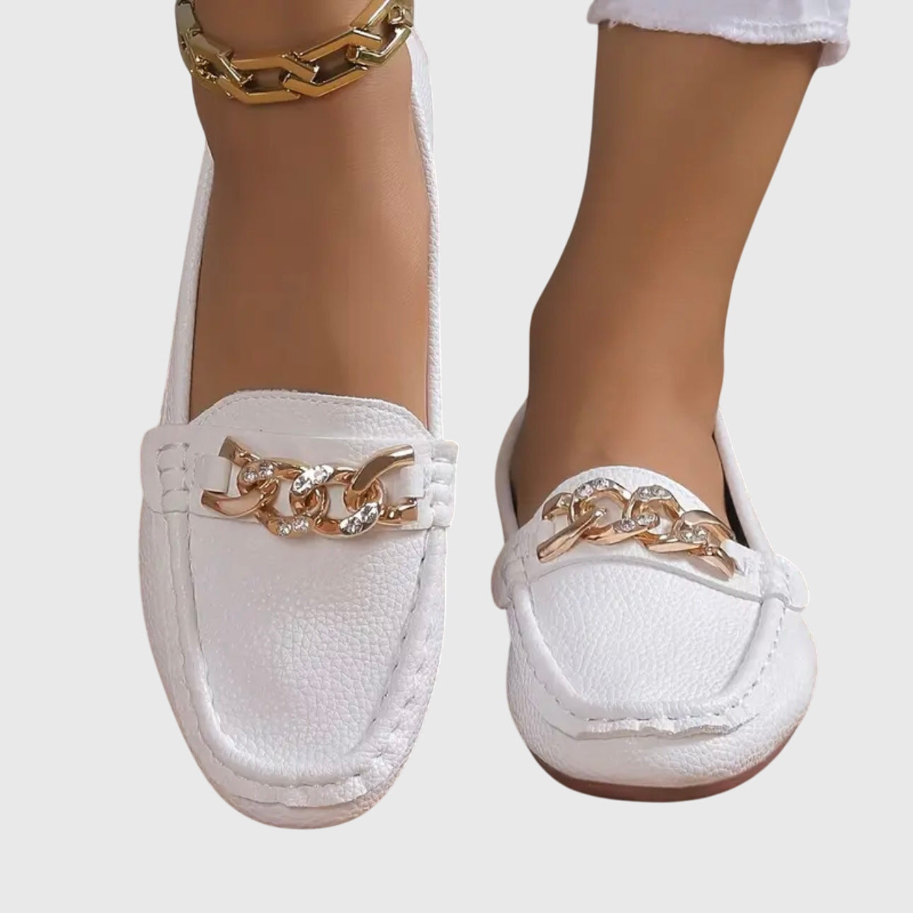 Kimberly Benn | Flat Diamond Buckle Loafers