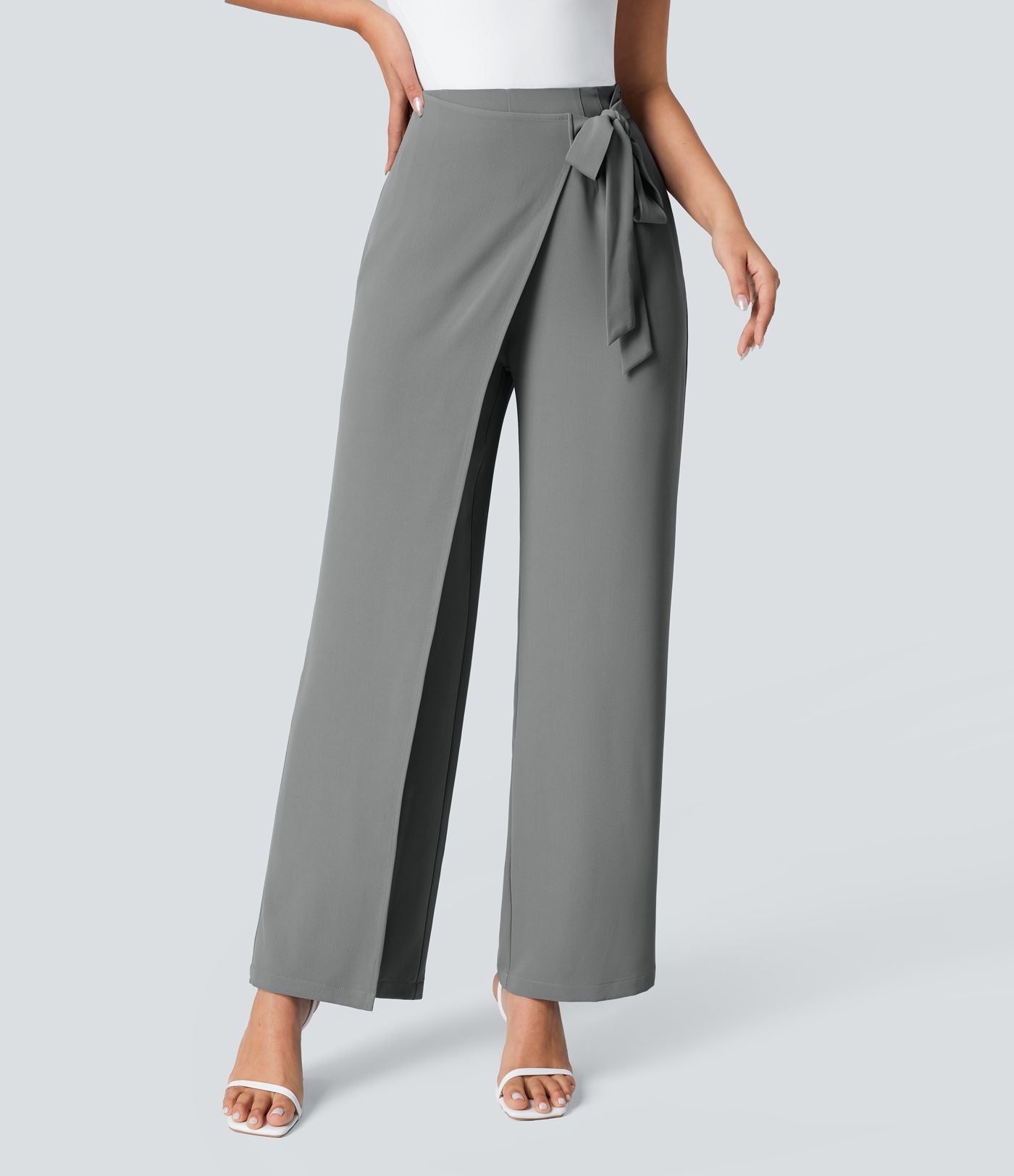 Kimberly Benn | High-Waisted Pants With Elegant Wrap Design