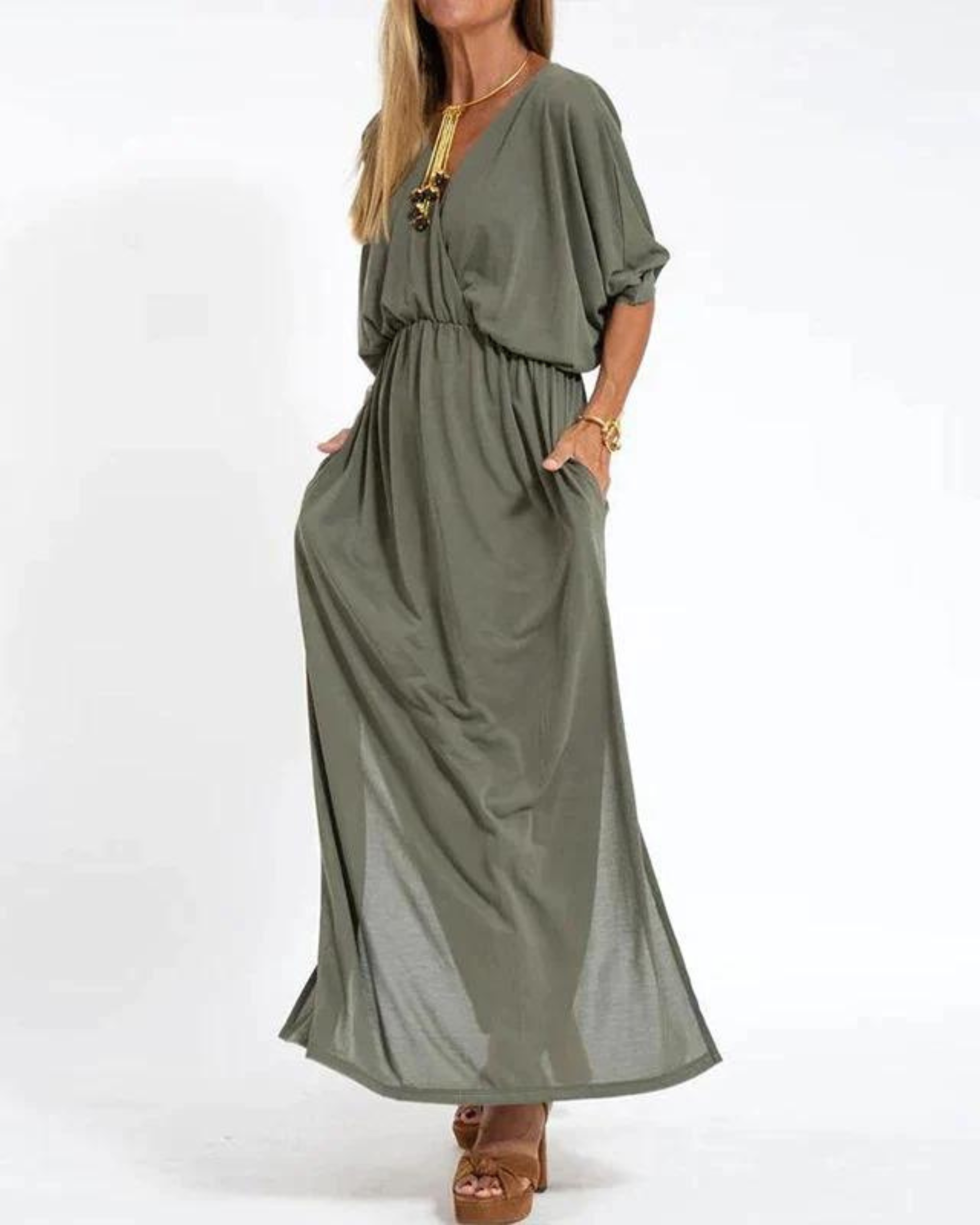 Kimberly Benn | Dolman Sleeve Maxi Dress