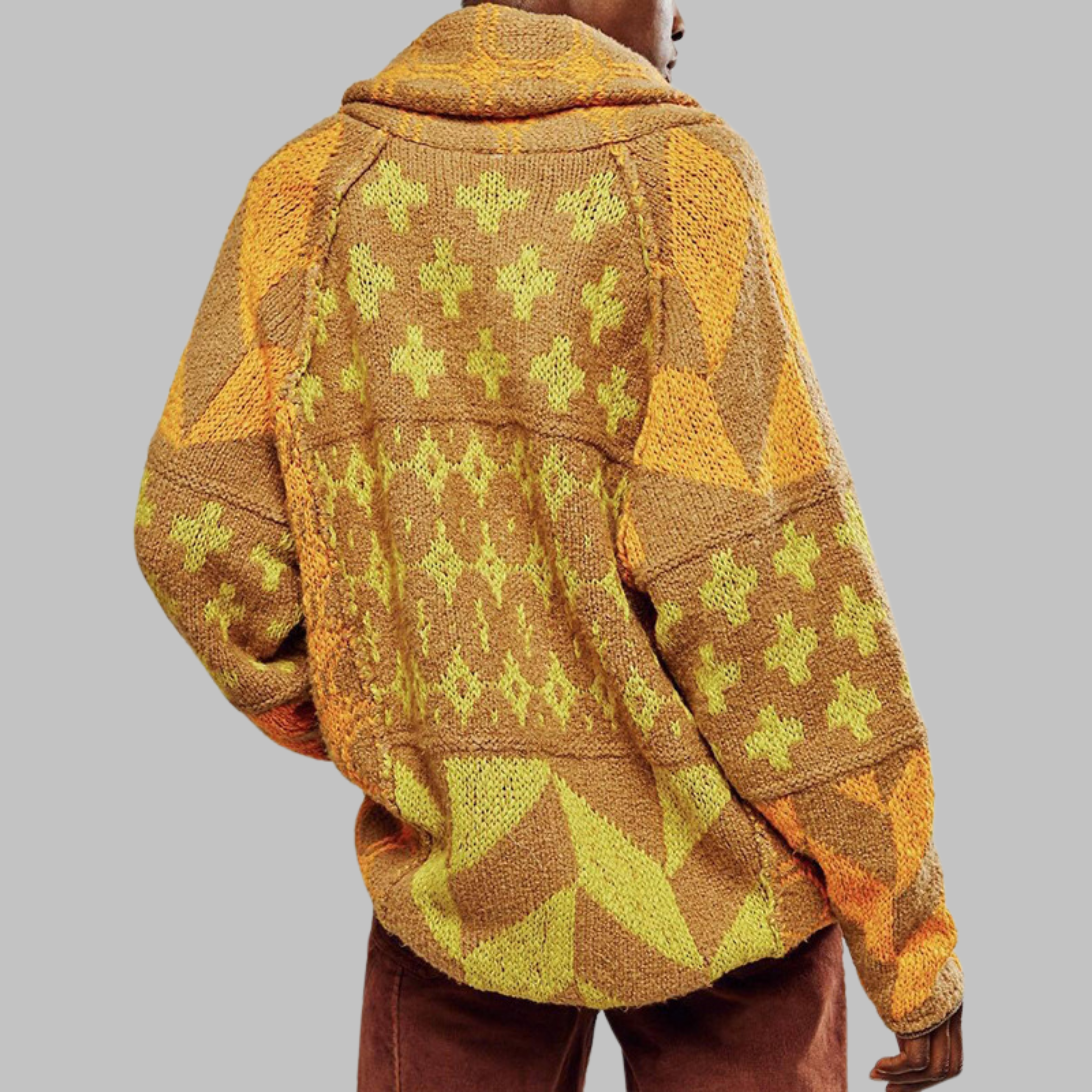 Kimberly Benn | Vintage Button Down Collar Long Sleeve Oversized Cardigan