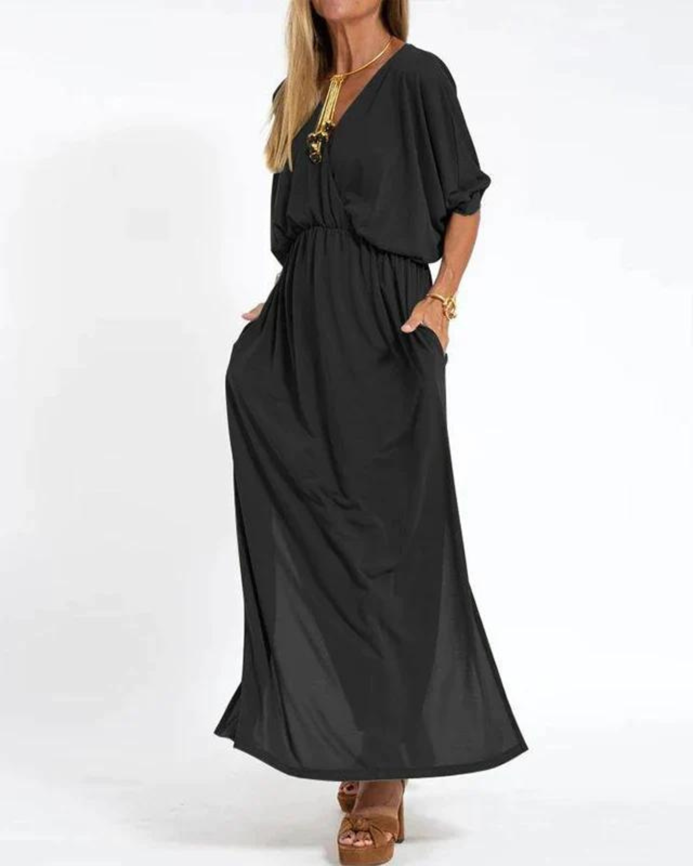 Kimberly Benn | Dolman Sleeve Maxi Dress