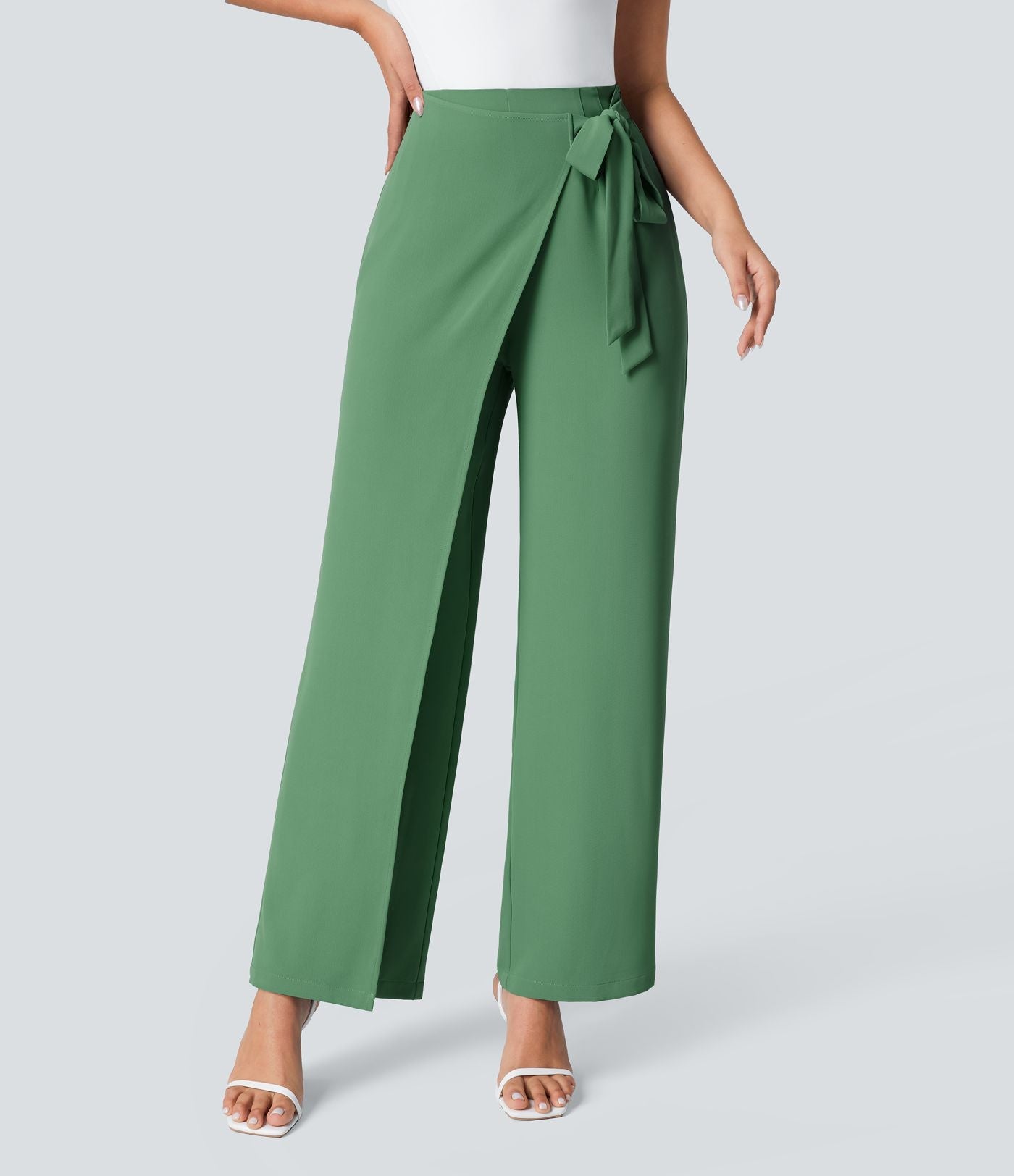 Kimberly Benn | High-Waisted Pants With Elegant Wrap Design
