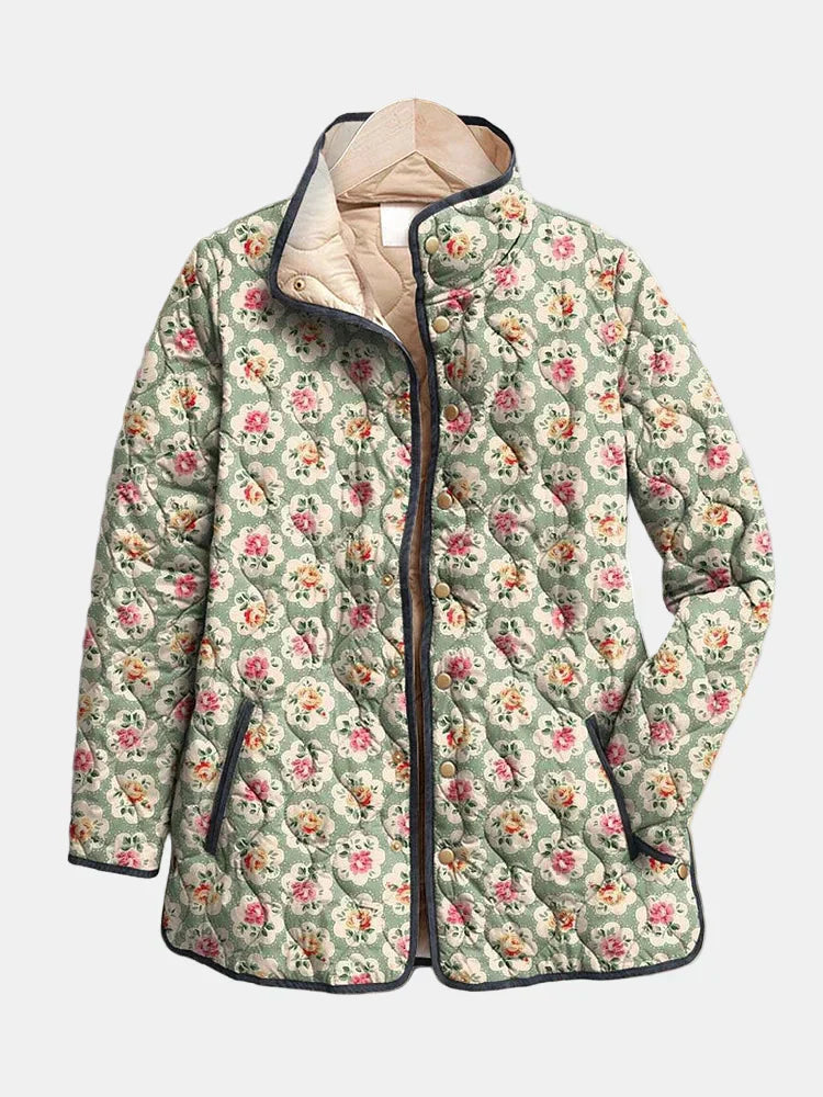 Kimberly Benn | Vintage Floral Art Print Quilted Jacket