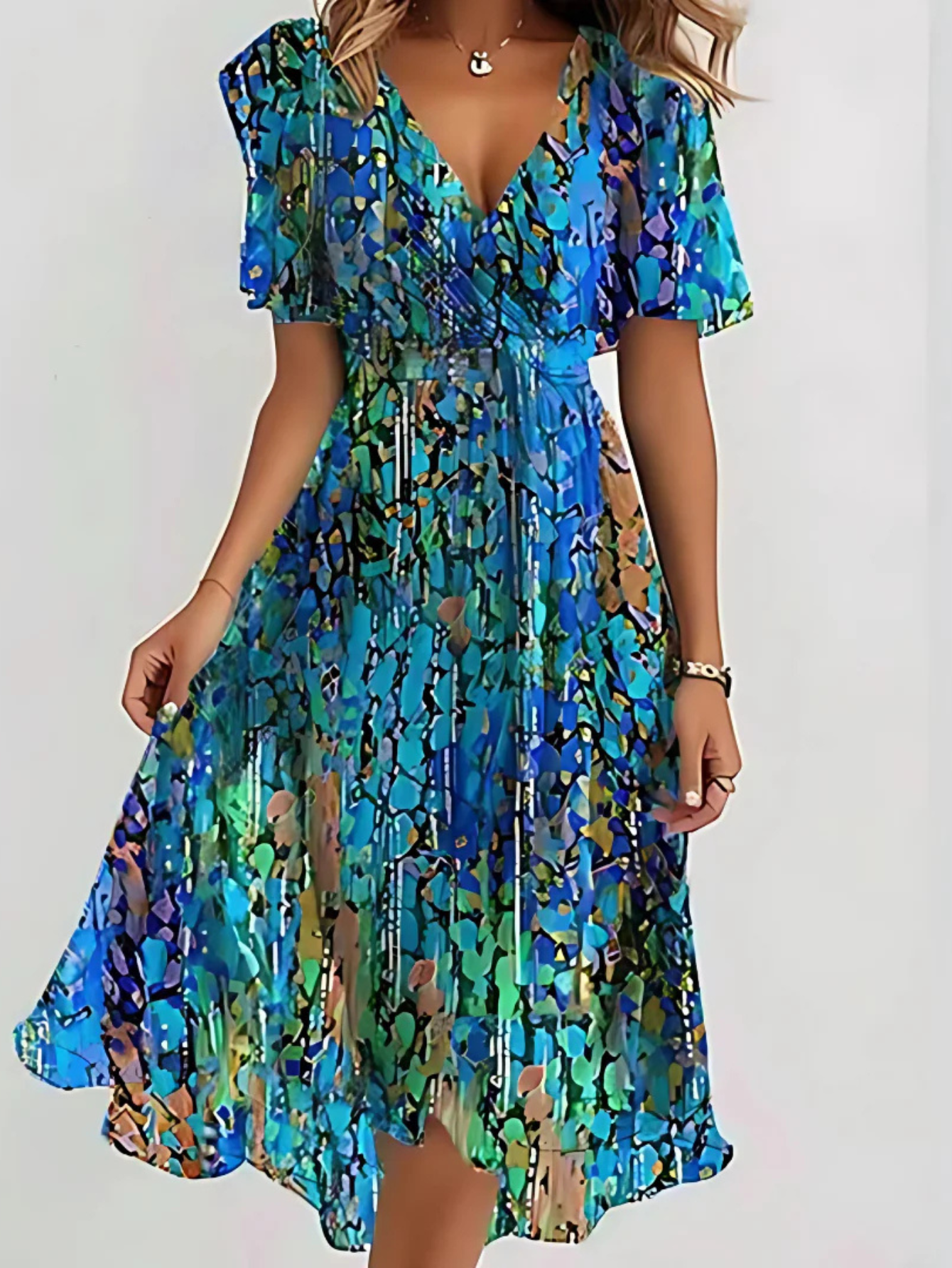 Kimberly Benn | Vibrant Boho Midi Dress