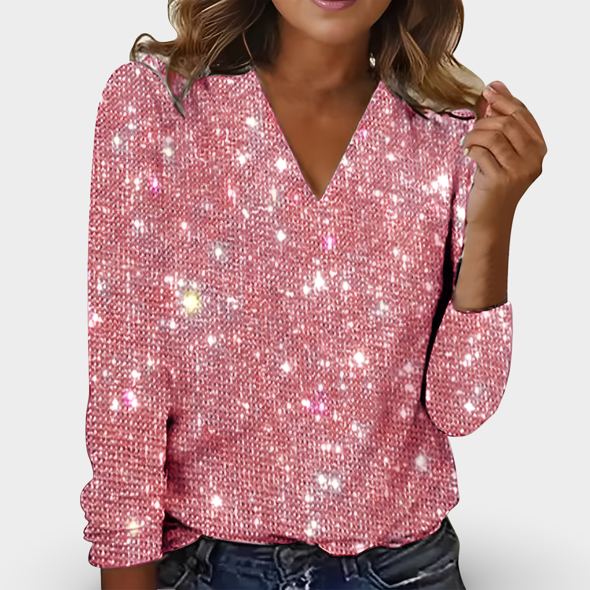 Kimberly Benn | V-Neck Diamond Top