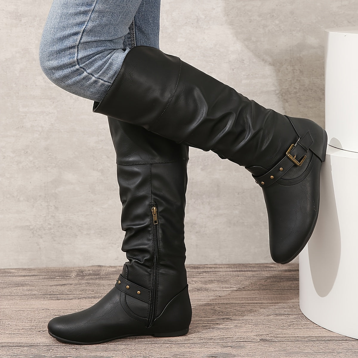 Kimberly Benn | Women's Knee-High Boots, Side Zipper