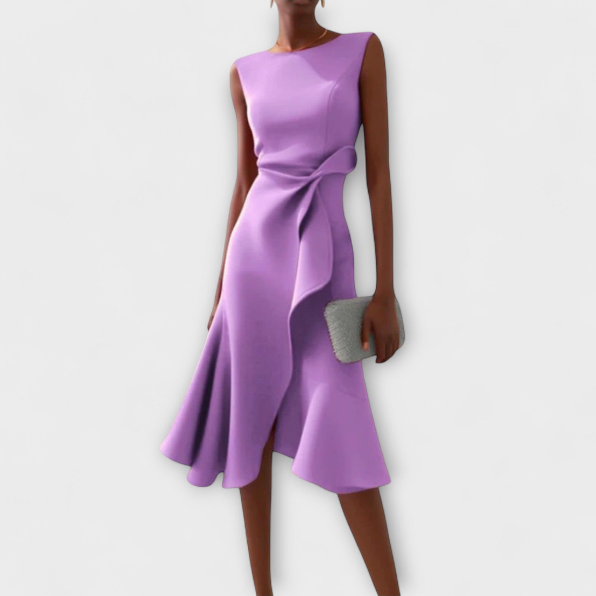 Kimberly Benn | Asymmetrical Draped Midi Dress
