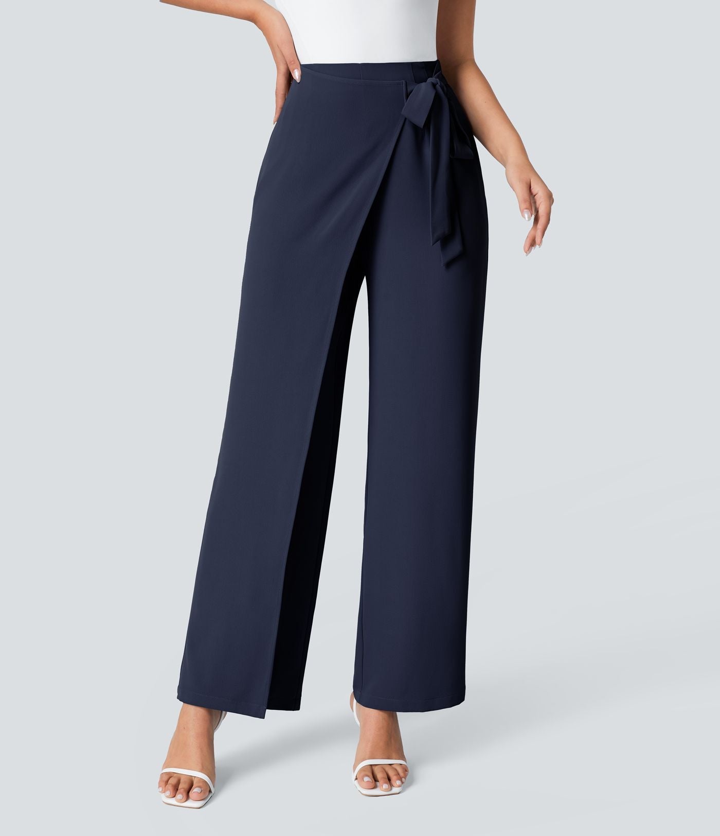 Kimberly Benn | High-Waisted Pants With Elegant Wrap Design