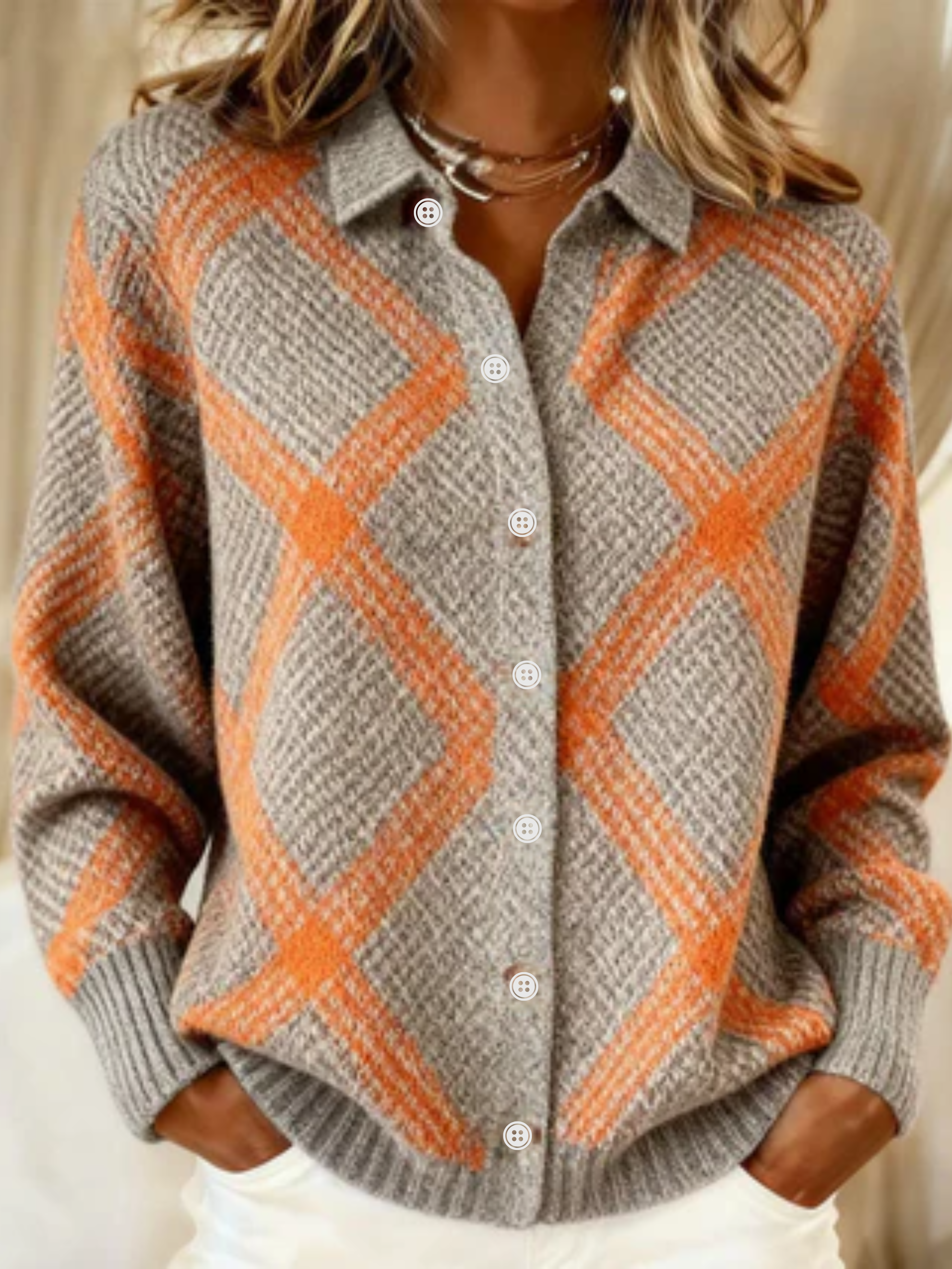 Kimberly Benn | Checked Blouse Made From Warm, Soft Material