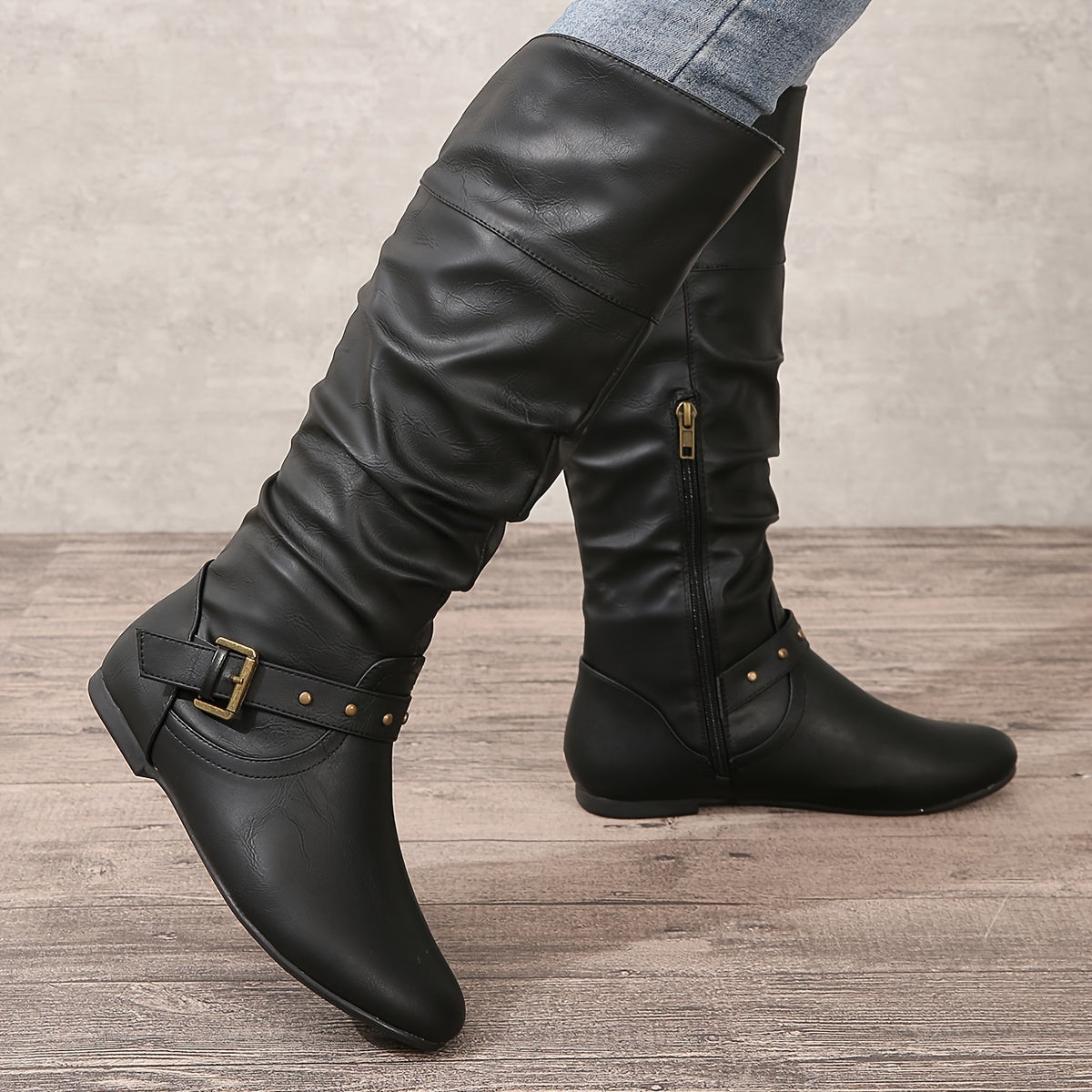 Kimberly Benn | Women's Knee-High Boots, Side Zipper