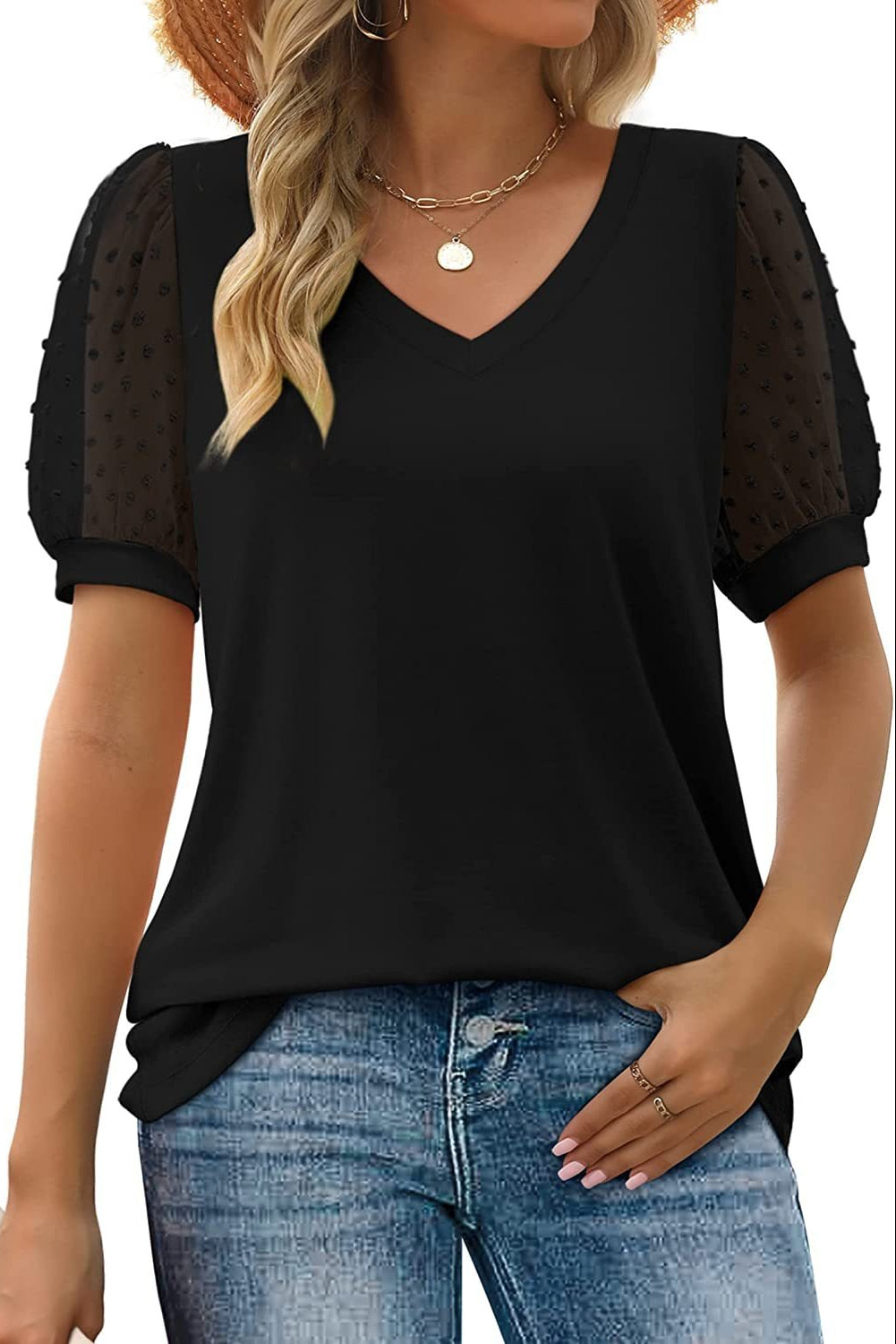 Kimberly Benn | Sleek V-Neck Blouse