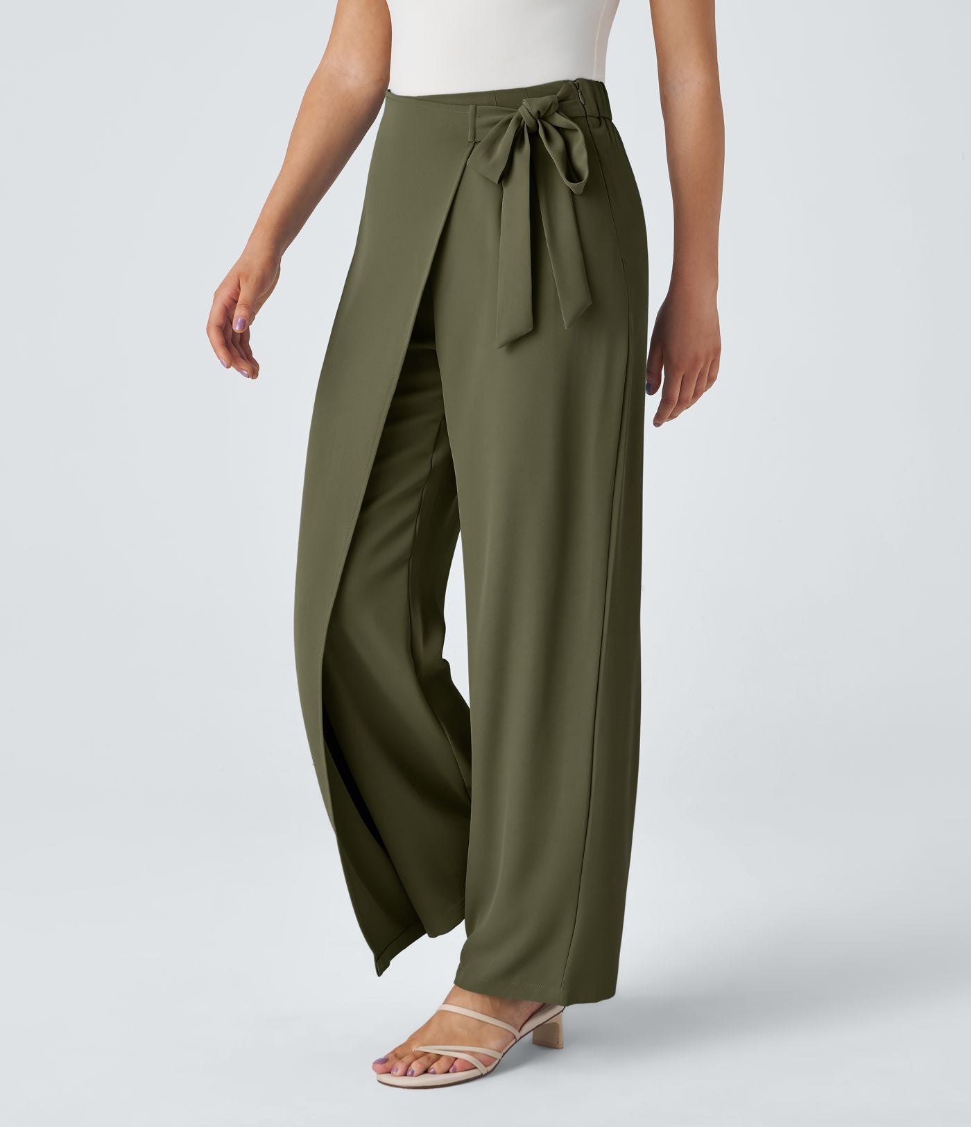 Kimberly Benn | High-Waisted Pants With Elegant Wrap Design