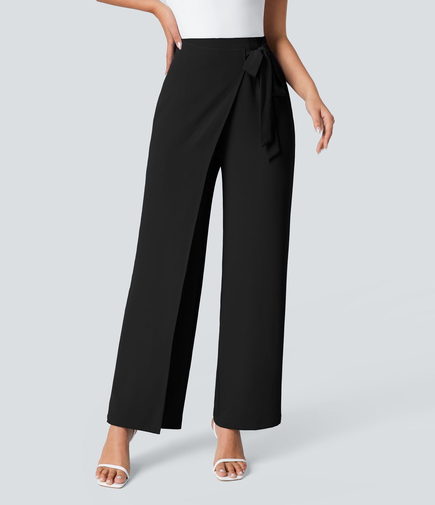 Kimberly Benn | High-Waisted Pants With Elegant Wrap Design