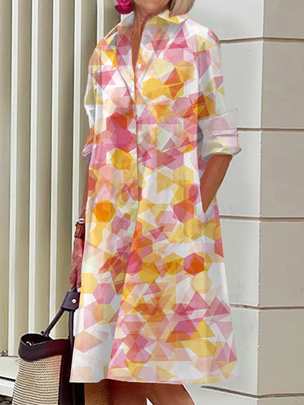 Kimberly Benn | Geometric Shirt Dress