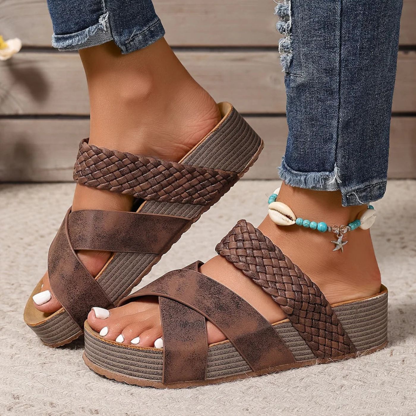 Kimberly Benn | Orthopedic Leather Strap Sandals