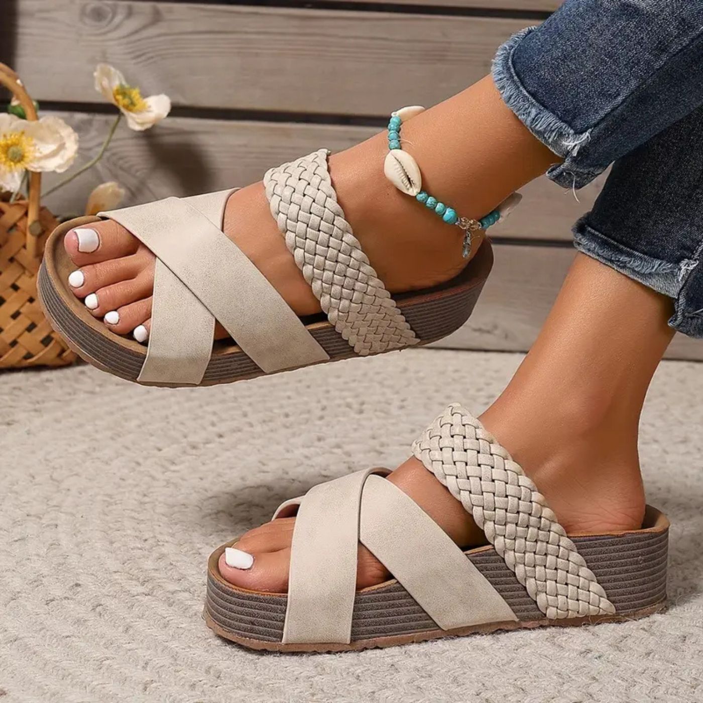 Kimberly Benn | Orthopedic Leather Strap Sandals