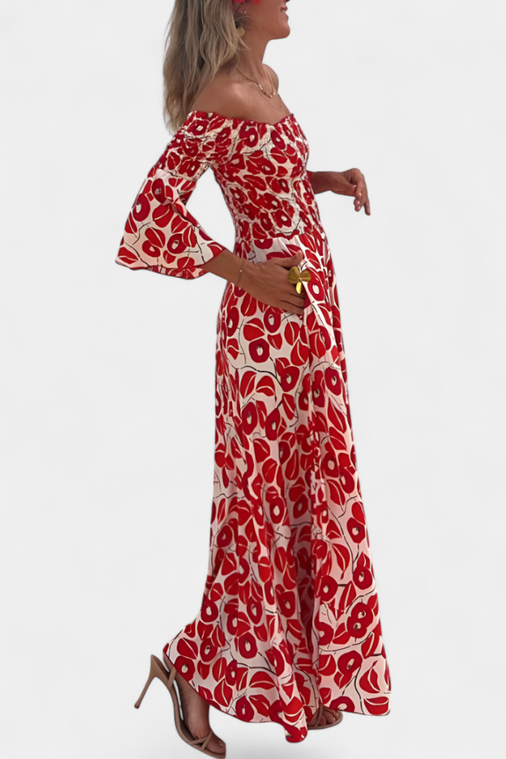 Kimberly Benn | Floral Off-the-Shoulder Dress