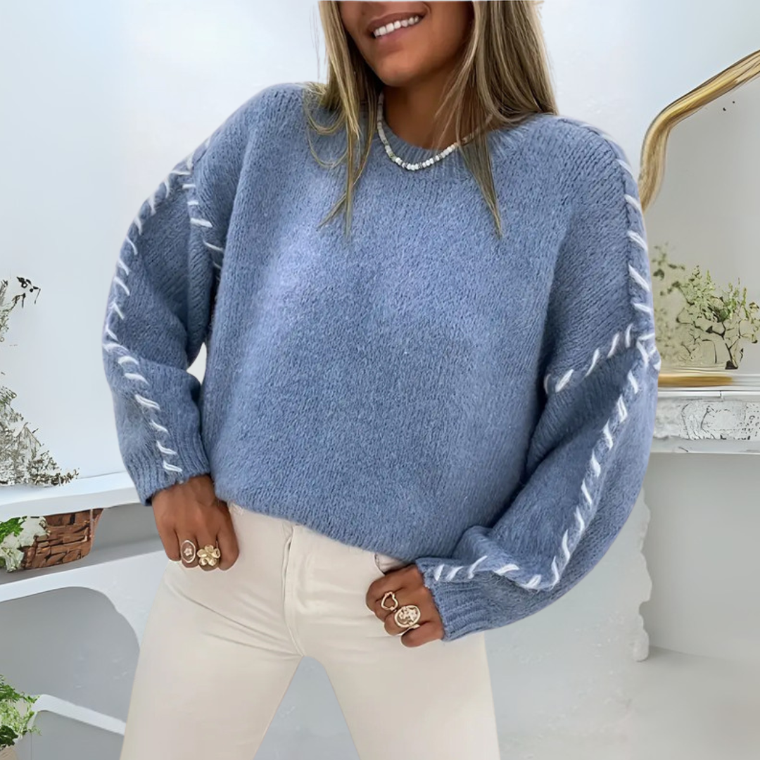 Kimberly Benn | Comfy Long Sleeve Round Neck Sweater